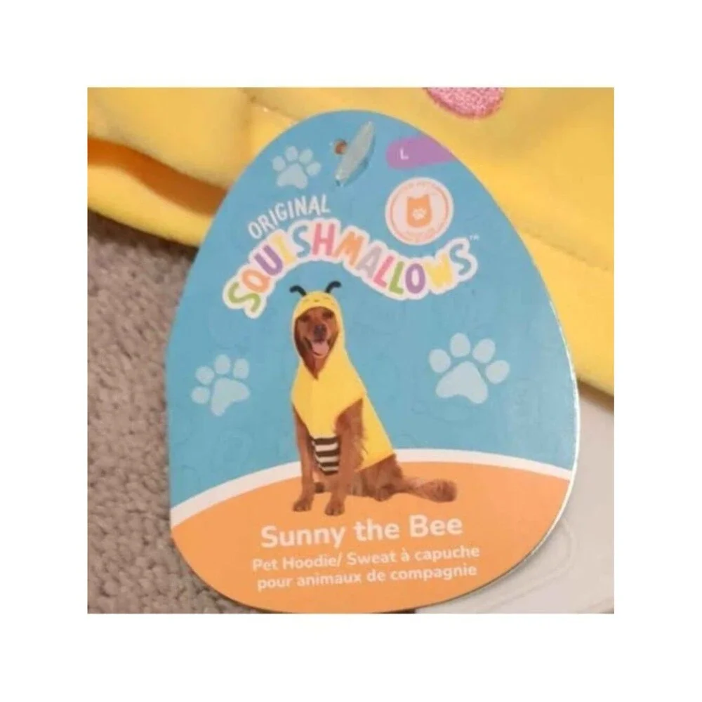 NEW L squishmallows Sonny the bee dog hoodie
